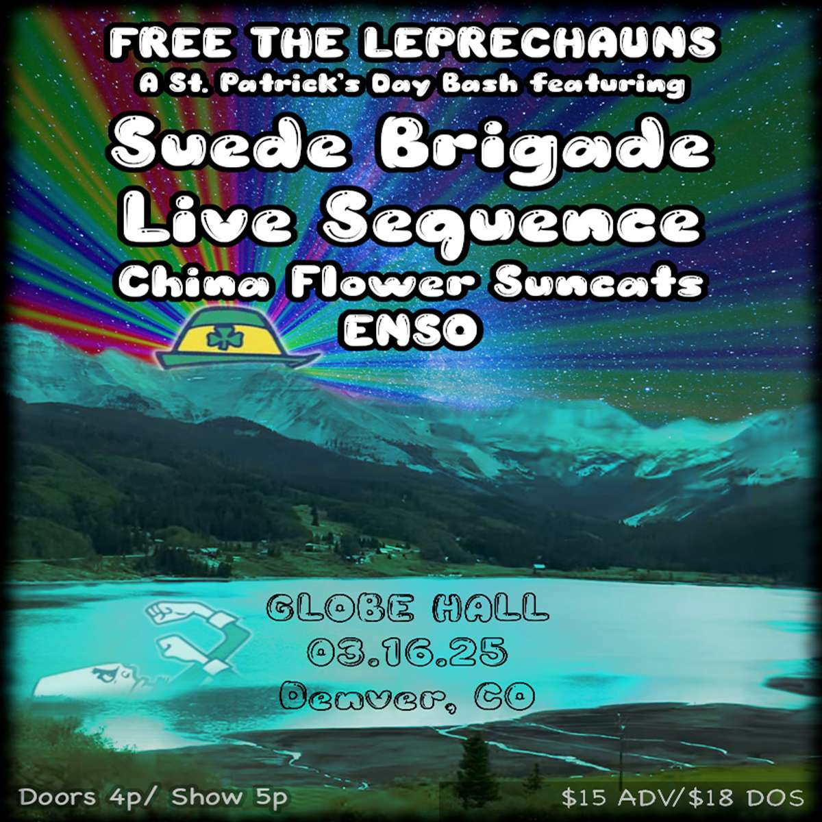 Suede Brigade w/ Live Sequence, China Flower Suncats + ENSO