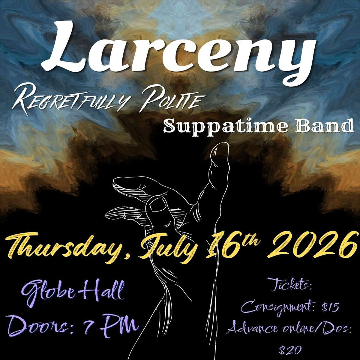 Larceny w/ Regretfully Polite + Suppatime Band