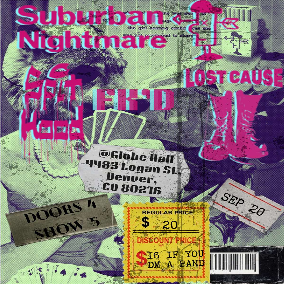 Suburban Nightmare w/ Lost Cause, FK’d + Spit Hood